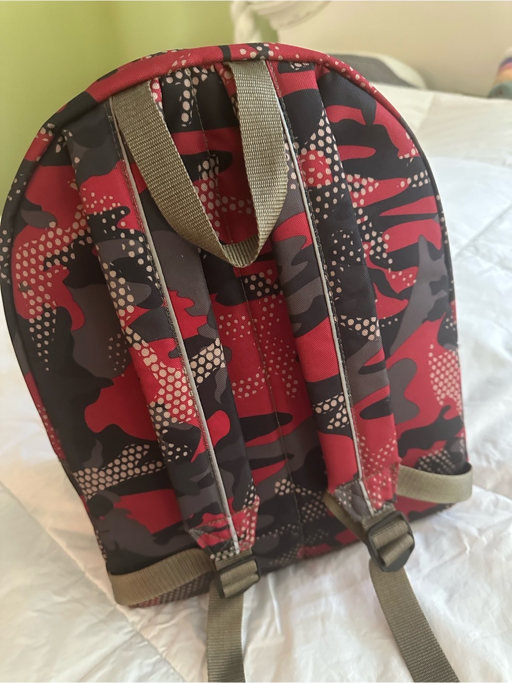 LL Bean Red Camo Original Bookpack Backpack Camouflage School - Picture 5 of 10